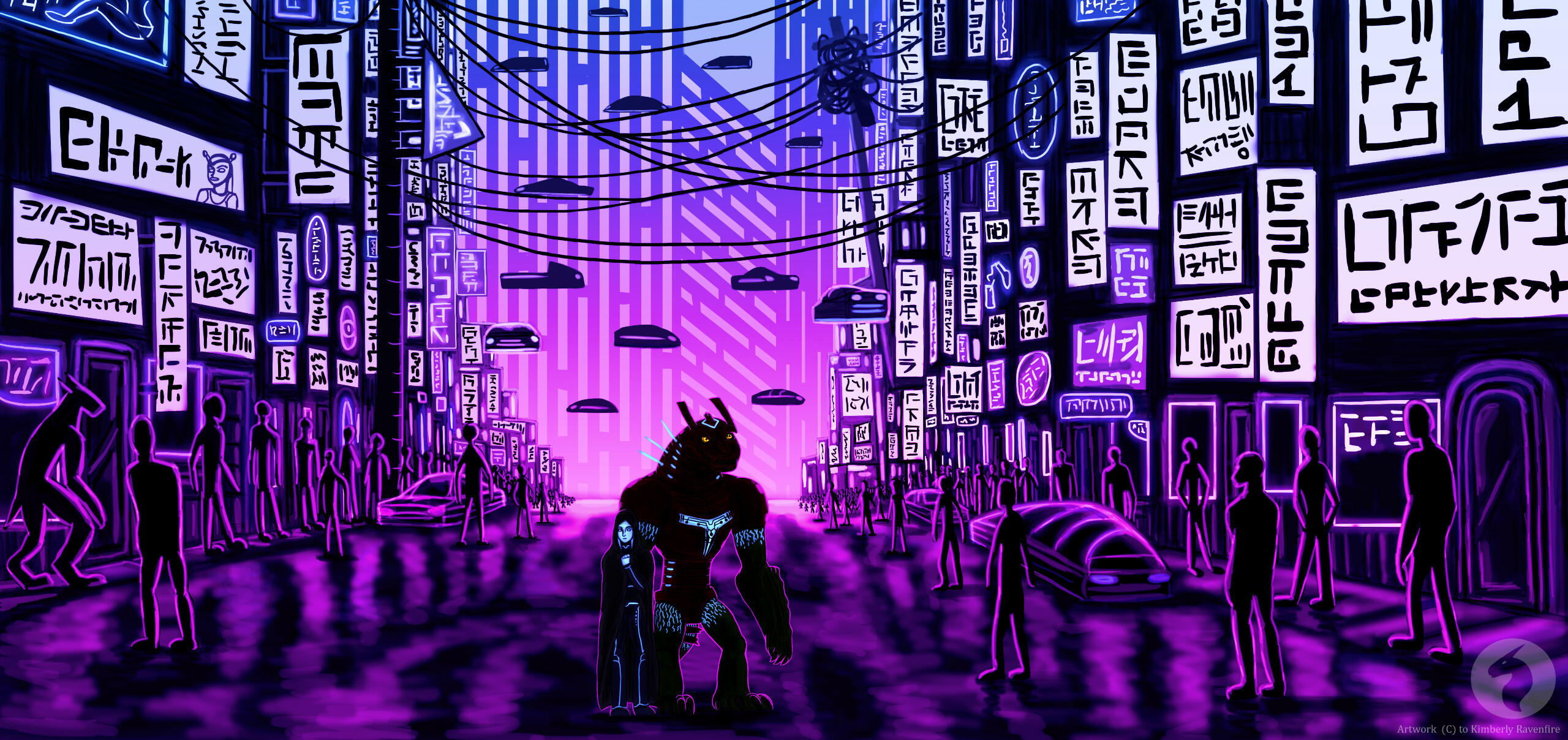 Alien futuristic city
